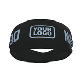 Custom Black Light Blue Sports headband