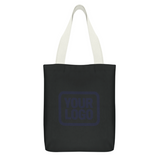 Custom Black Light Blue Canvas Tote Bag