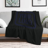 Custom Black Navy Blanket