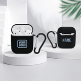 Custom Black Light Blue AirPods Case