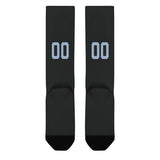 Custom Black Light Blue Knee-High Sock