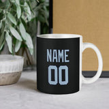 Custom Black Light Blue Mug