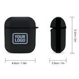 Custom Black Light Blue AirPods Case