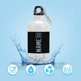 Custom Black Light Blue Sports Bottle