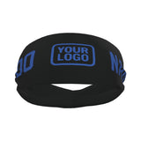 Custom Black Sky Blue Sports headband