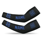 Custom Black Sky Blue Arm Sleeve