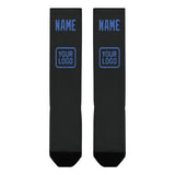 Custom Black Sky Blue Knee-High Sock