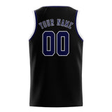 Custom Black & Navy Colors Design Sports Basketball Jersey