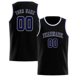 Custom Black & Navy Colors Design Sports Basketball Jersey
