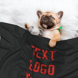 Custom Black Orange Red Pet Blanket
