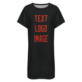 Custom Black Orange Red Nachthemd