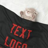 Custom Black Orange Red Pet Blanket