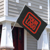 Custom Black Orange Red Flag