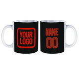 Custom Black Coral Red Mug