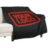 Custom Black Orange Red Blanket