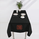Custom Black Orange Red Square Table Cloth