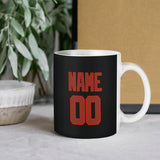 Custom Black Coral Red Mug