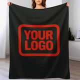 Custom Black Orange Red Blanket