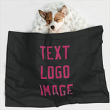 Custom Black Pink Pet Blanket