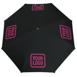 Custom Black Pink Automatic Umbrella