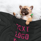 Custom Black Pink Pet Blanket