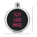 Custom Black Pink Hip Flask
