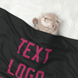 Custom Black Pink Pet Blanket
