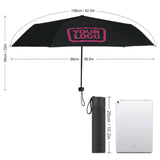Custom Black Pink Automatic Umbrella