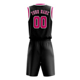 Custom Black Pink Basketball Set