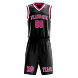 Custom Black Pink Basketball Set