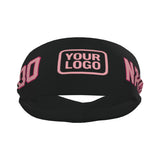 Custom Black Light Pink Sports headband