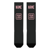 Custom Black Light Pink Knee-High Sock
