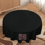 Custom Black Light Pink Round Table Cloth