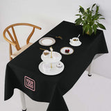 Custom Black Pink Square Table Cloth