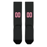 Custom Black Light Pink Knee-High Sock