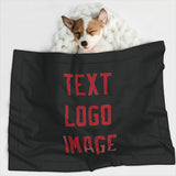 Custom Black Red Pet Blanket