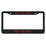 Custom Black Red License Plate Frame