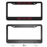 Custom Black Red License Plate Frame