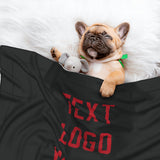 Custom Black Red Pet Blanket