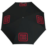 Custom Black Red Automatic Umbrella