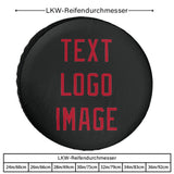 Custom Black Red Truck Tires