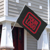 Custom Black Red Flag