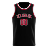 Custom Black & Red Colors Design Sports Basketball Jersey
