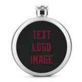 Custom Black Crimson Red Hip Flask