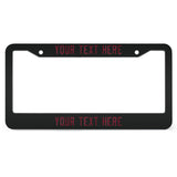 Custom Black Crimson Red License Plate Frame