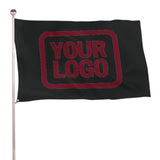 Custom Black Crimson Red Flag