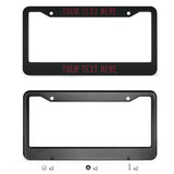 Custom Black Crimson Red License Plate Frame