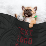 Custom Black Crimson Red Pet Blanket