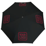 Custom Black Crimson Red Automatic Umbrella