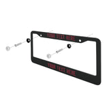 Custom Black Crimson Red License Plate Frame
